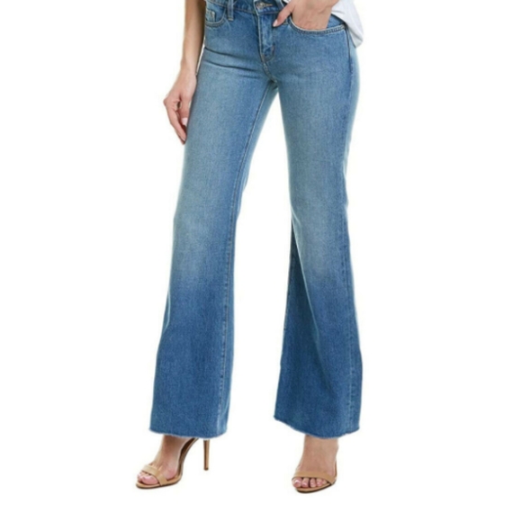 Current/Elliott The Wray Wide Leg Fairwater Cut Light Wash Denim Jeans - Picture 1 of 9